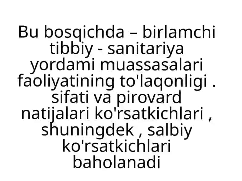 Birlamchi Tibbiy Reyting Baholash 3