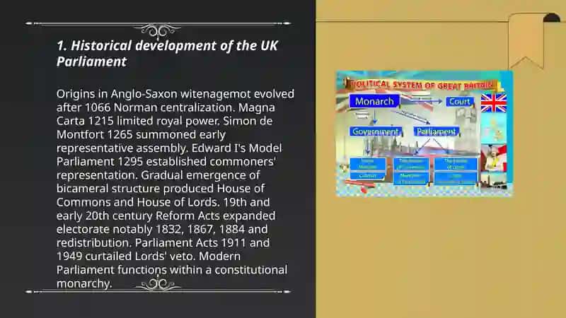 Political system of the UK (formation of the Parliament) - Baxtiyorova Bahora 3