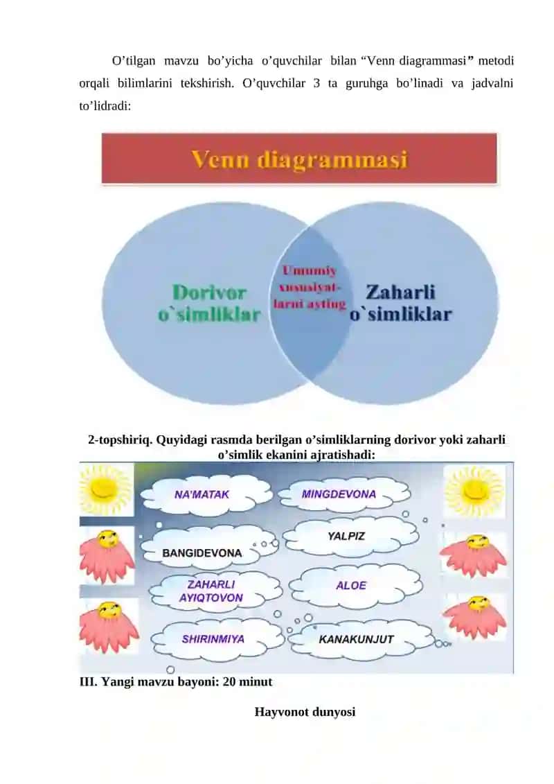 BIOLOGIYA O‘QITISH METODIKASI 3
