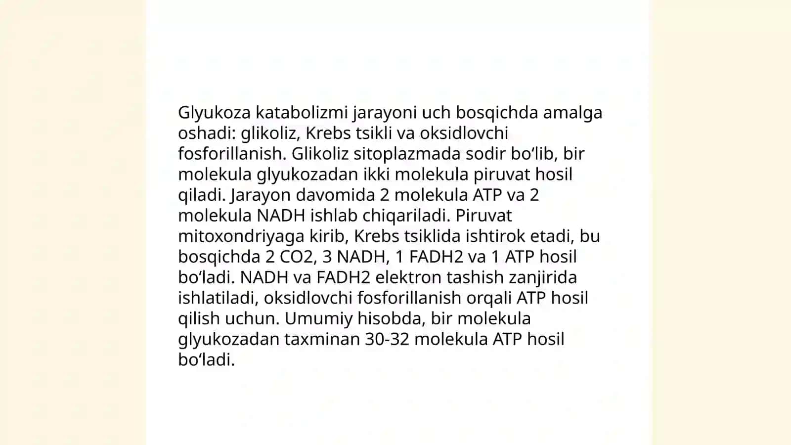Glukoza katabolizmi va glyukoneogenez 3