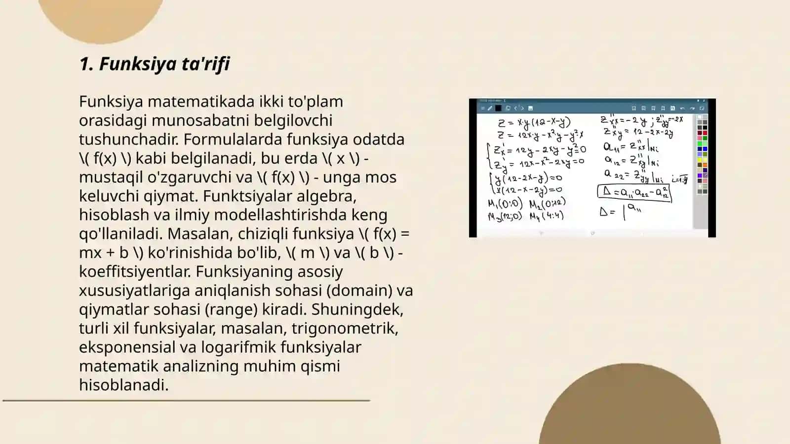 Funksiyaning uzluksizligi va hosilasi 3