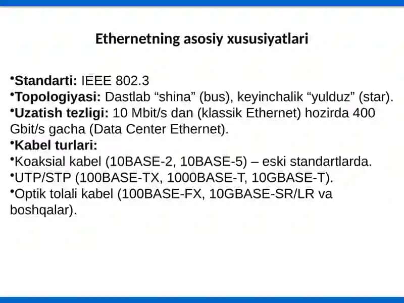 Ethernettexnologiyalari 3