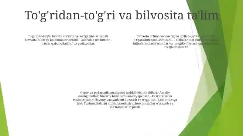 O‘Quv Va Pedagogik Amaliyotini Tashkil Etish Shakllari 3