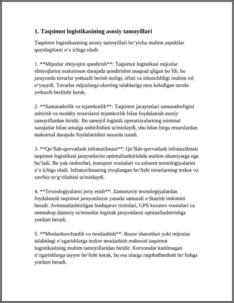TAQSIMOT LOGISTIKASI 3