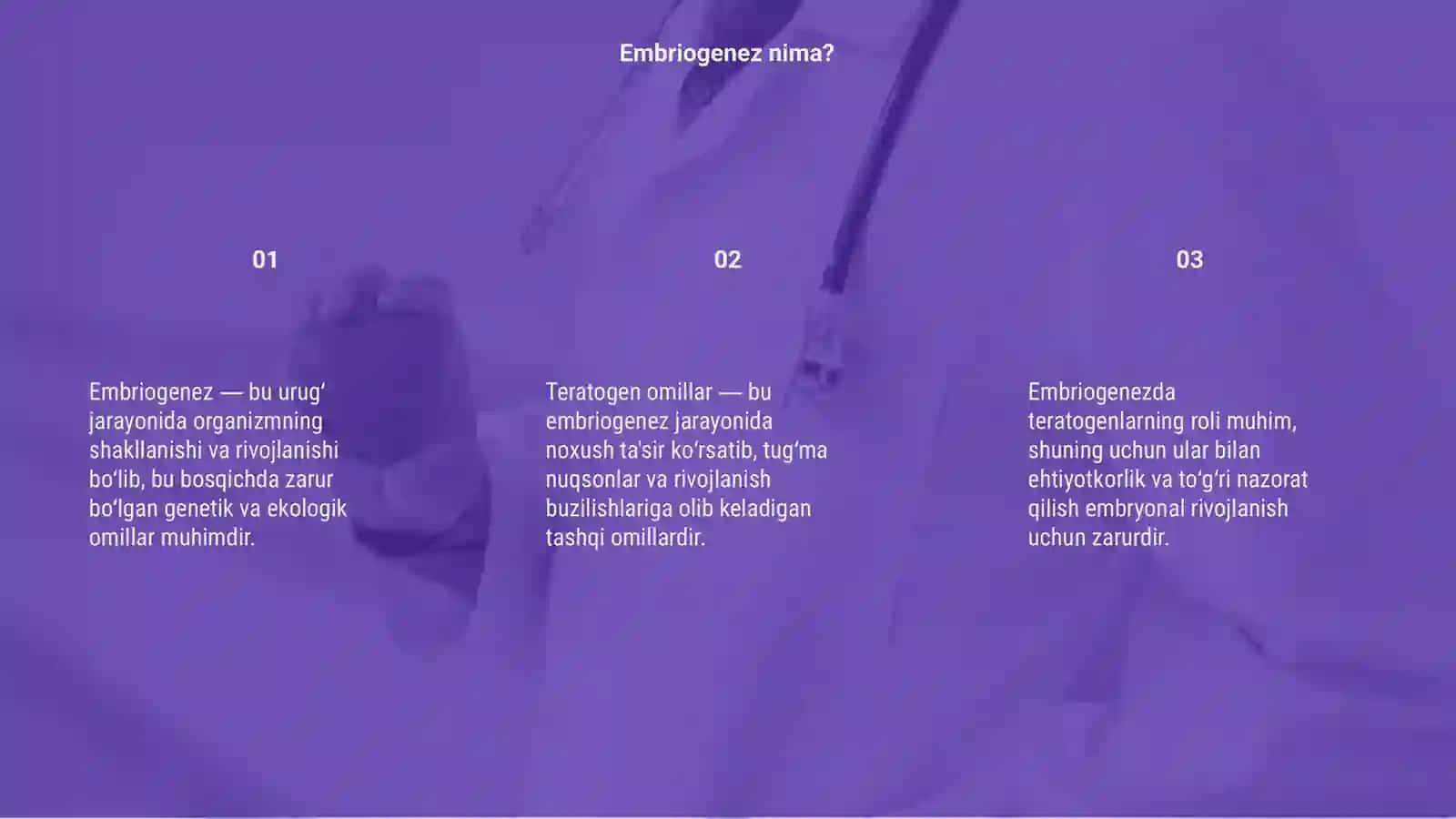 Embriogenez. Teratogen omillar 3