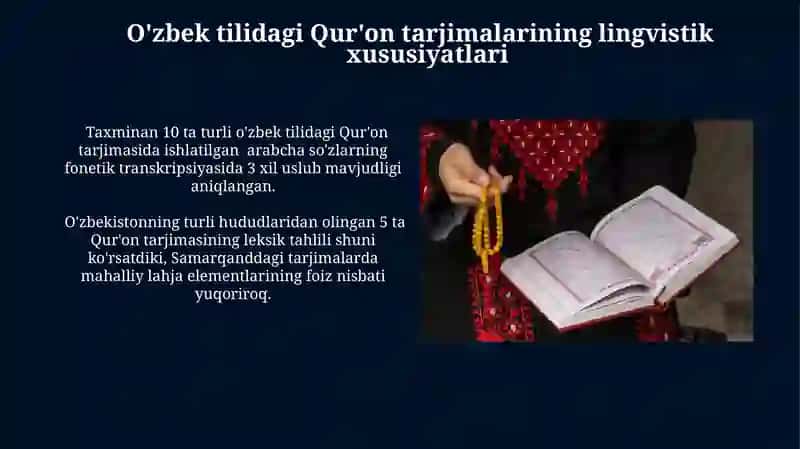 O'zbek tilidagi Qur'on tarjimalarining lingvistik xususiyatlari 3