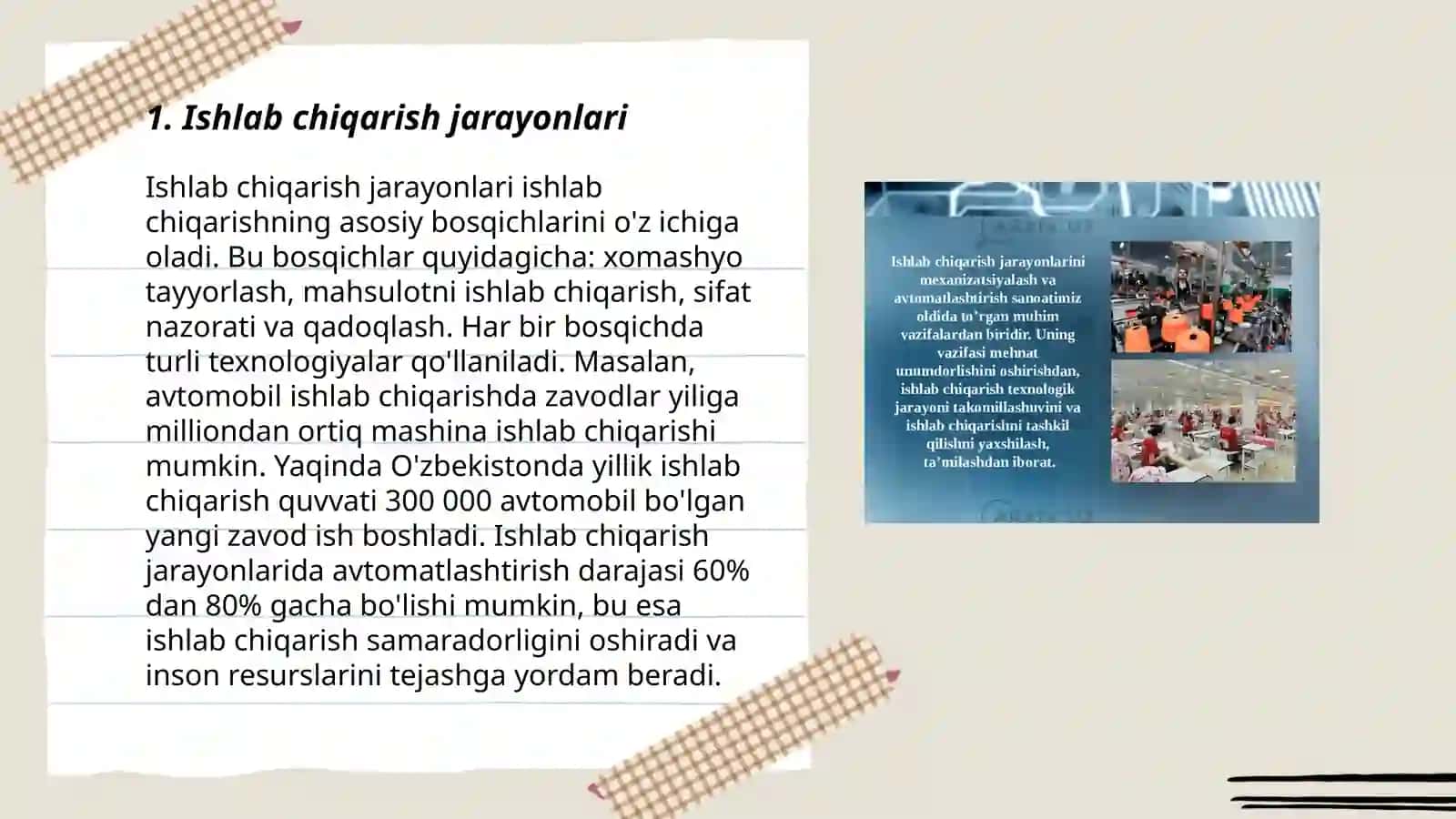 Ishlab chiqarish va uning foydasi 3