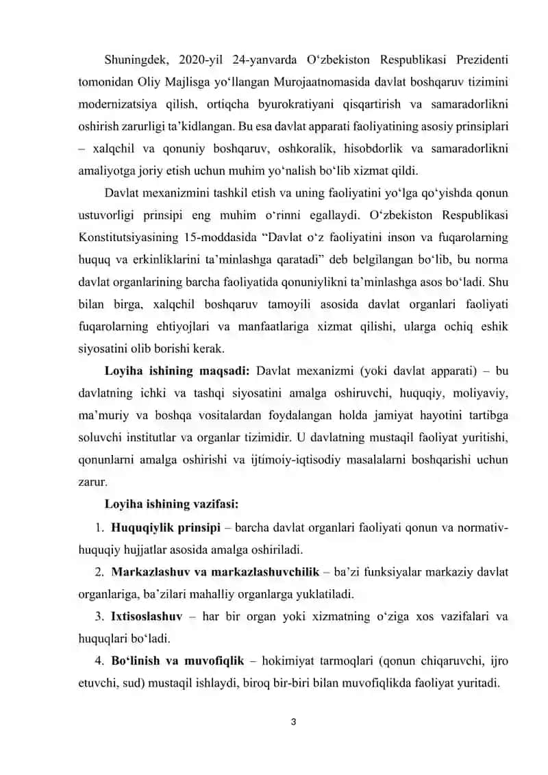 DAVLAT MEXANIZMI (APPARATI)NING TASHKIL ETILISHI VA FAOLIYATI PRINSPLARI 3