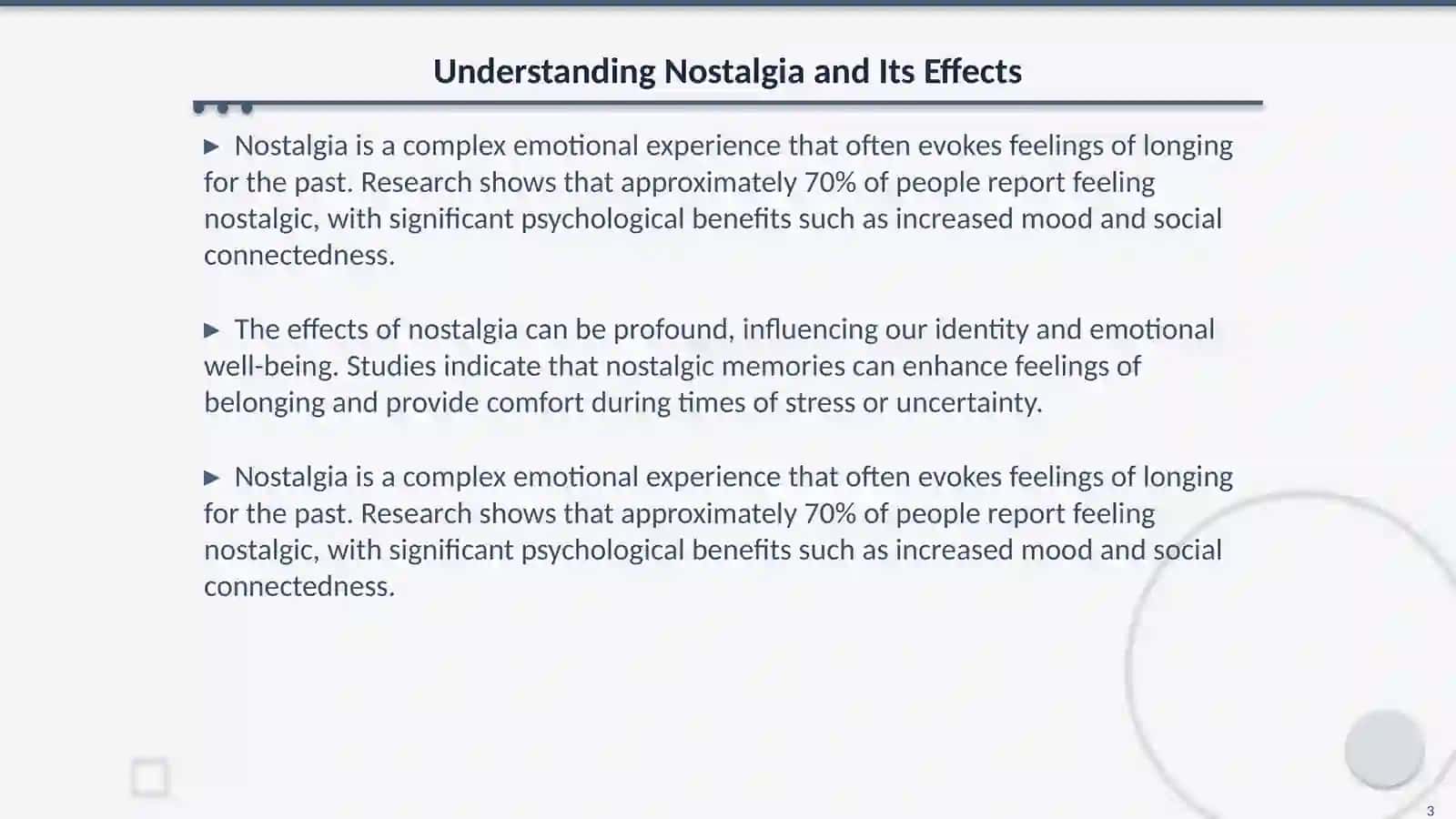 The Psychological Impact of Nostalgia 3
