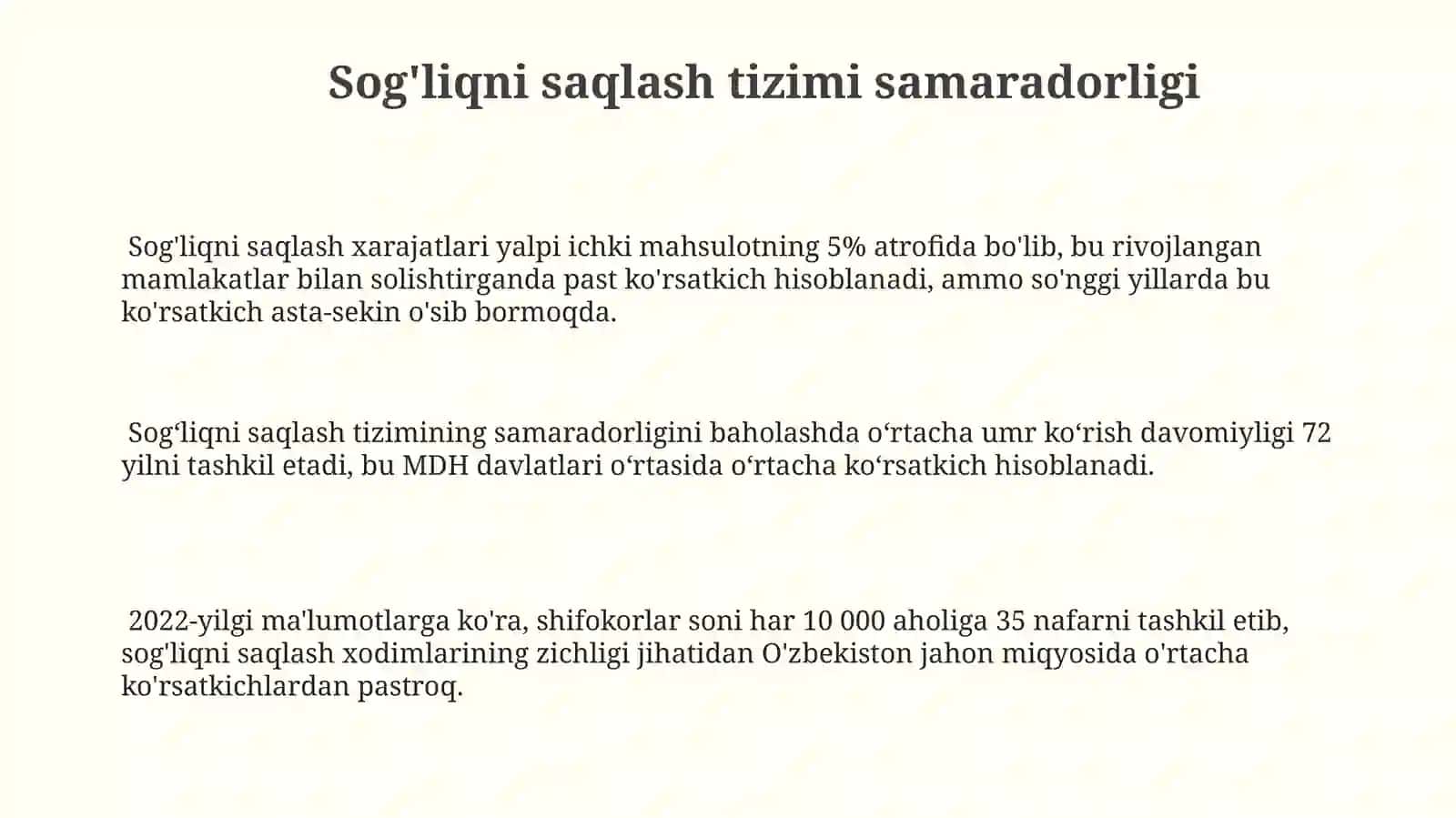 Sog'liqni saqlash tizimi samaradorligi 3