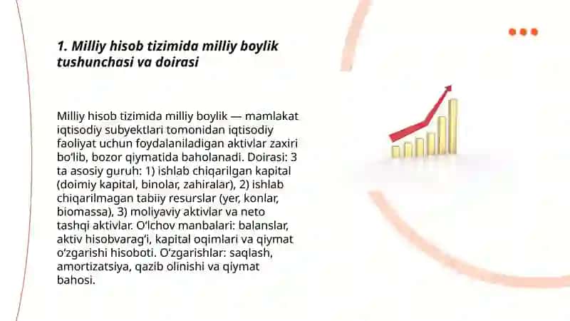 Milliy hisob tizimida milliy boylikni statistik o‘rganish 3