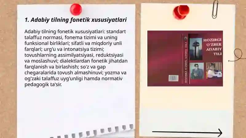 Adabiy va milliy til, Nurmamatova Zuxra 3