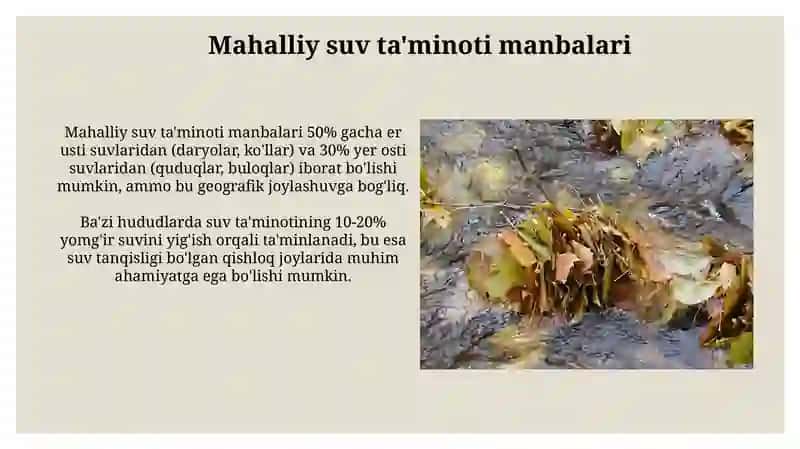 Mahalliy suv ta'minoti haqida tushuncha 3