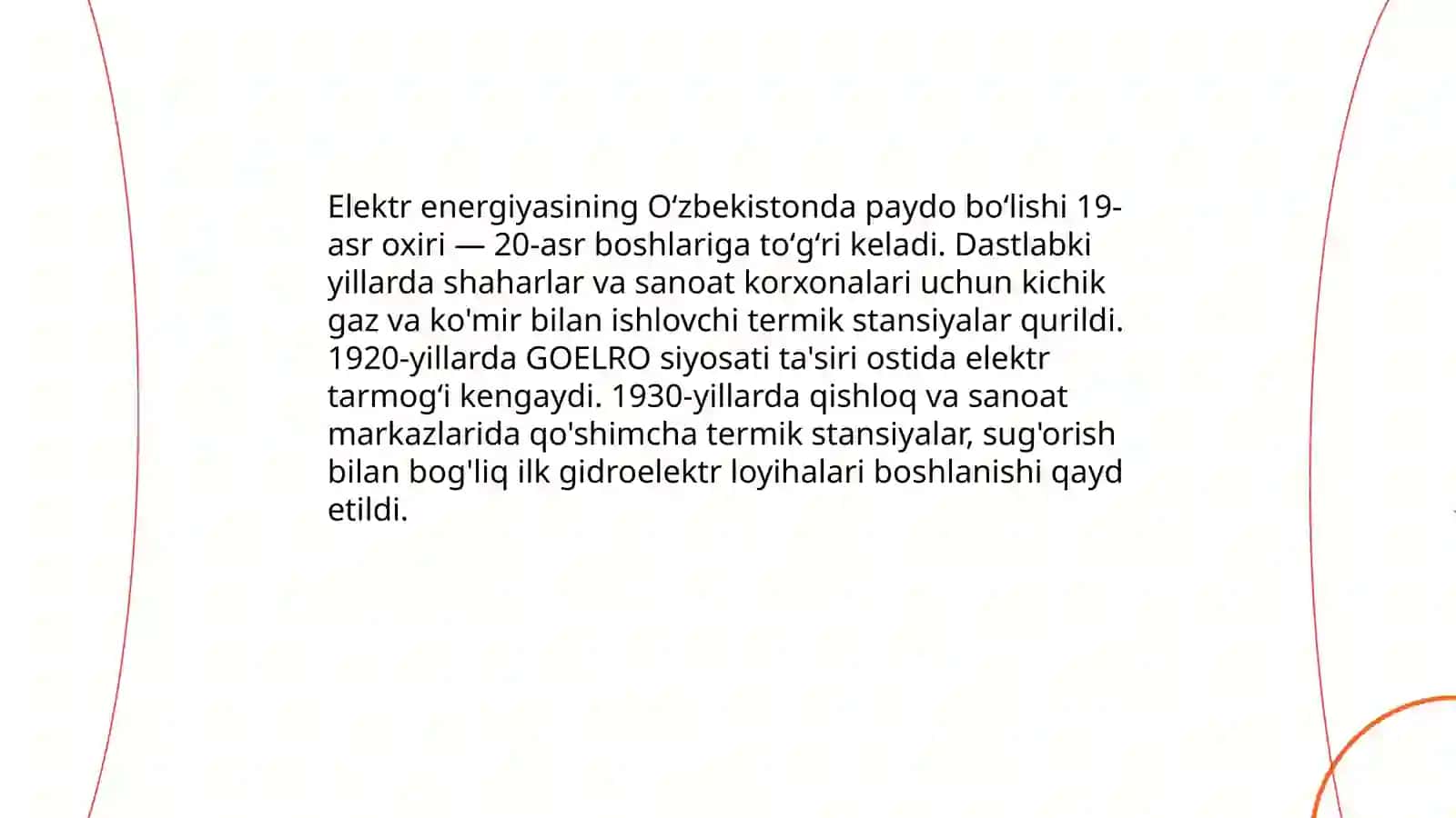 Oʻzbekistonda elektr energetikasining tarixi 3