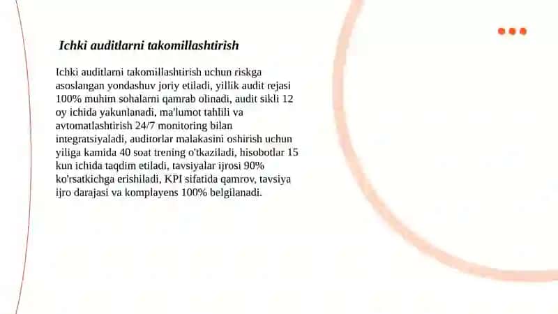 Sifat menejment tizimini takomillashtirish amaliyoti 3