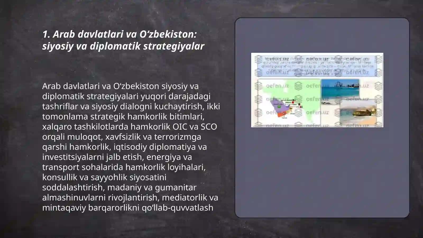 Arab davlatlari va Oʻzbekiston: geosiyosiy manfaatlar 3