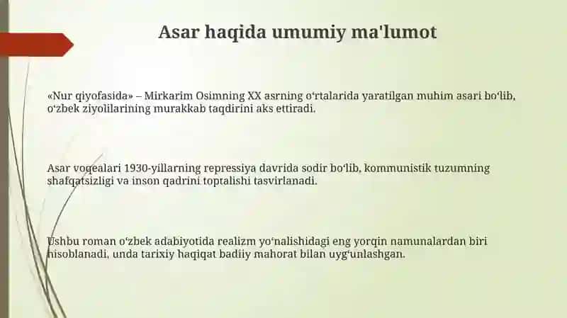 "Nur qiyofasida" 3