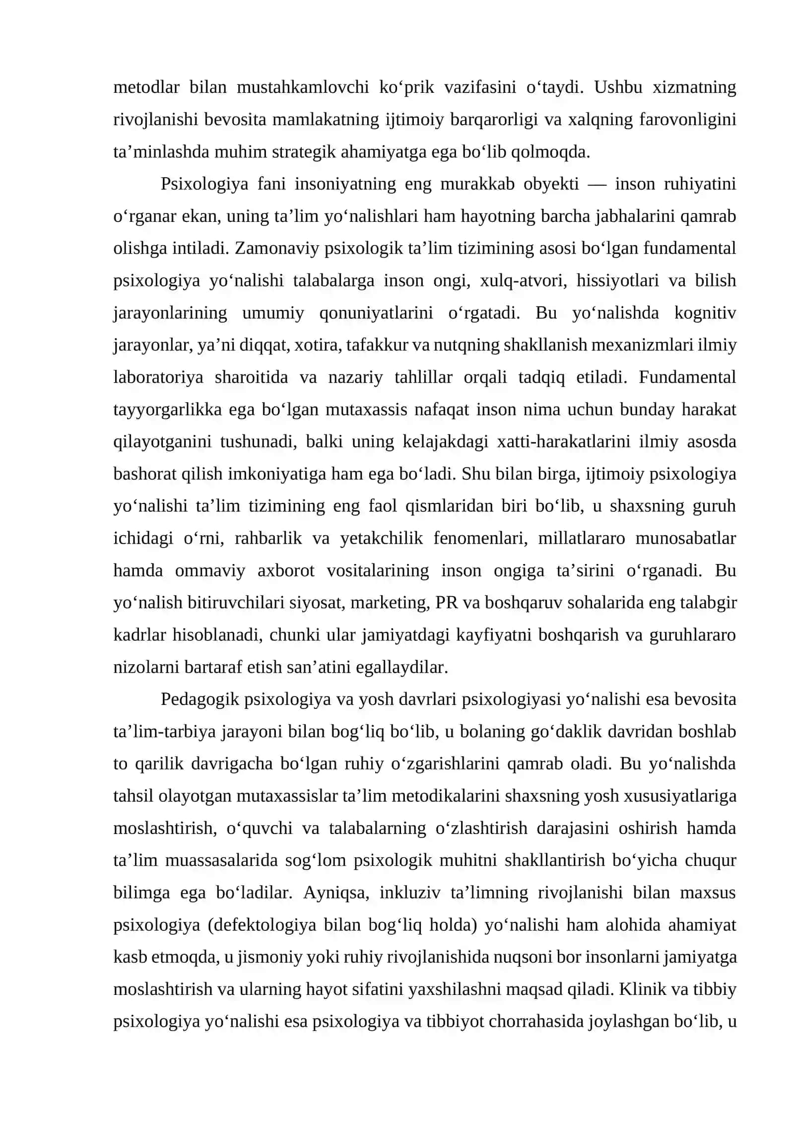 Psixologik xizmatning asosiy yo'nalishlari 3