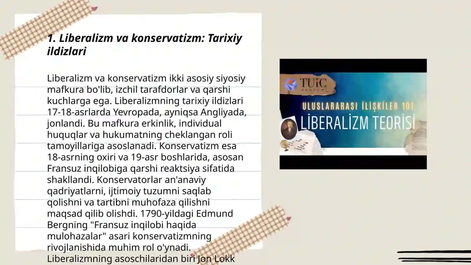 Liberalizm va konservatizm mafkurasi 3