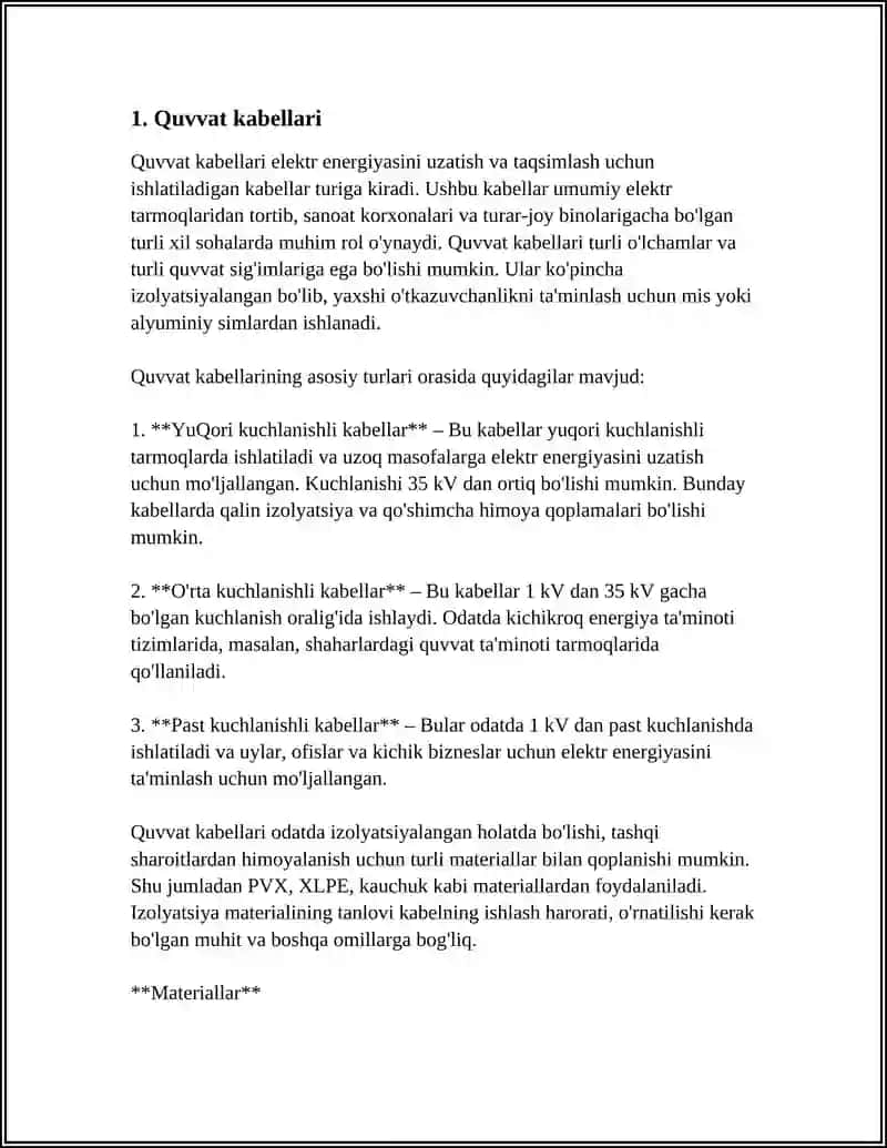 KABELNING TURLARI 3