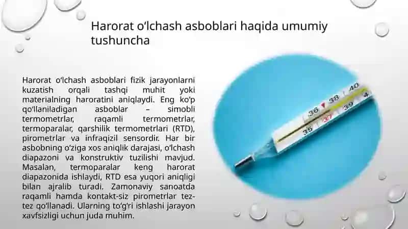 Harorat o‘lchash asboblarini sinovdan  o‘tkazish va kalibrlash 3