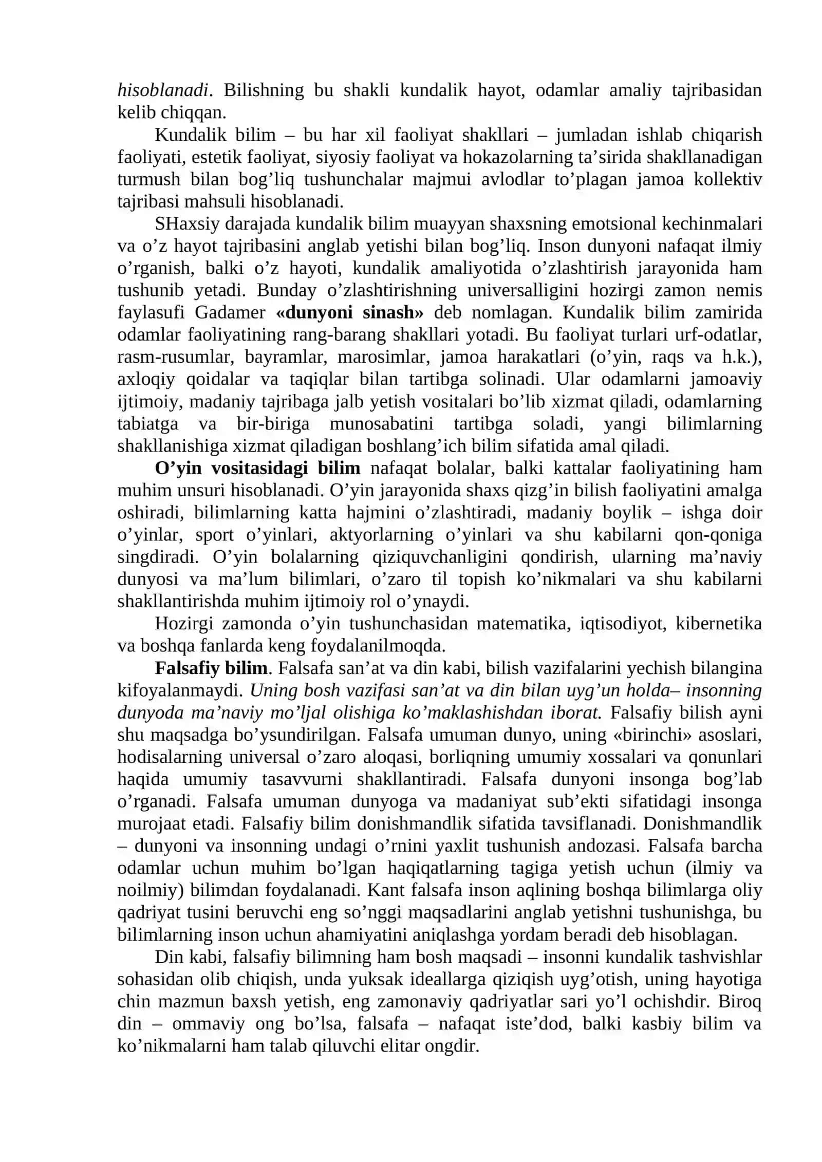 Bilish falsafasi 3