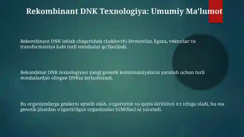 Rekombinant DNK Texnologiyasi 3