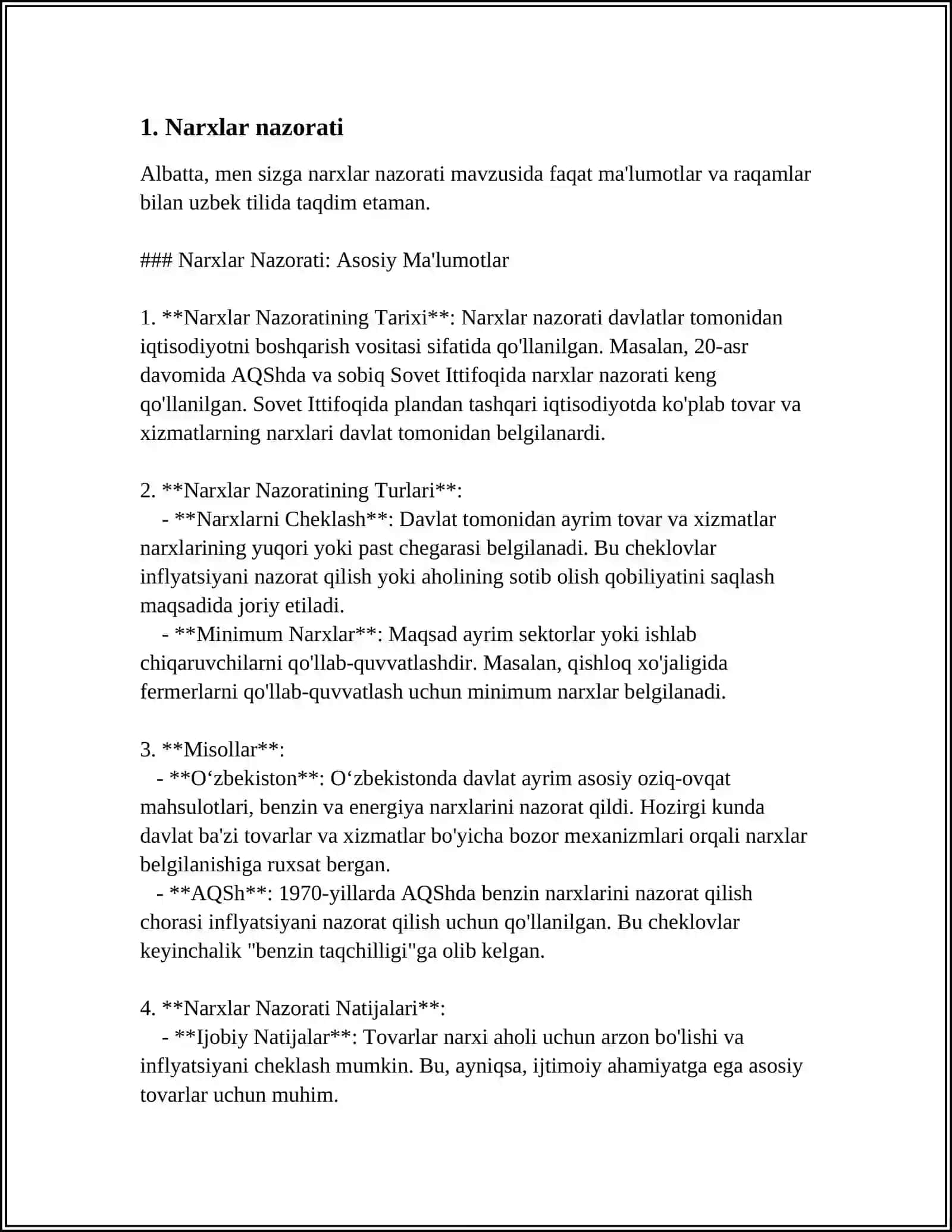 Narxlar Nazorati 3