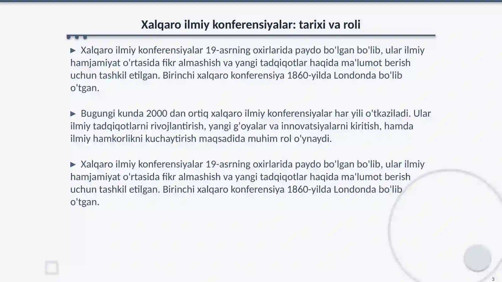 Xalqaro ilmiy konferensiyalar va talabalar tadqiqot faoliyati 3