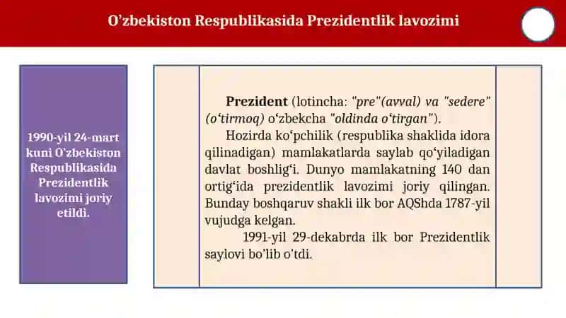 YANGI O’ZBEKISTONDA PREZIDENT SH.M.MIRZIYOYEV RAHBARLIGI VA TASHABBUSI OSTIDA AMALGA OSHIRILAYOTGAN ISLOHOTLAR. 3