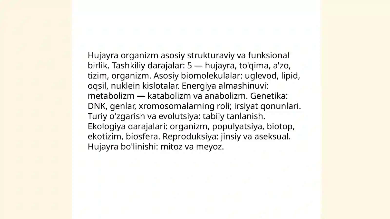 Umumiy biologiya asoslari 3