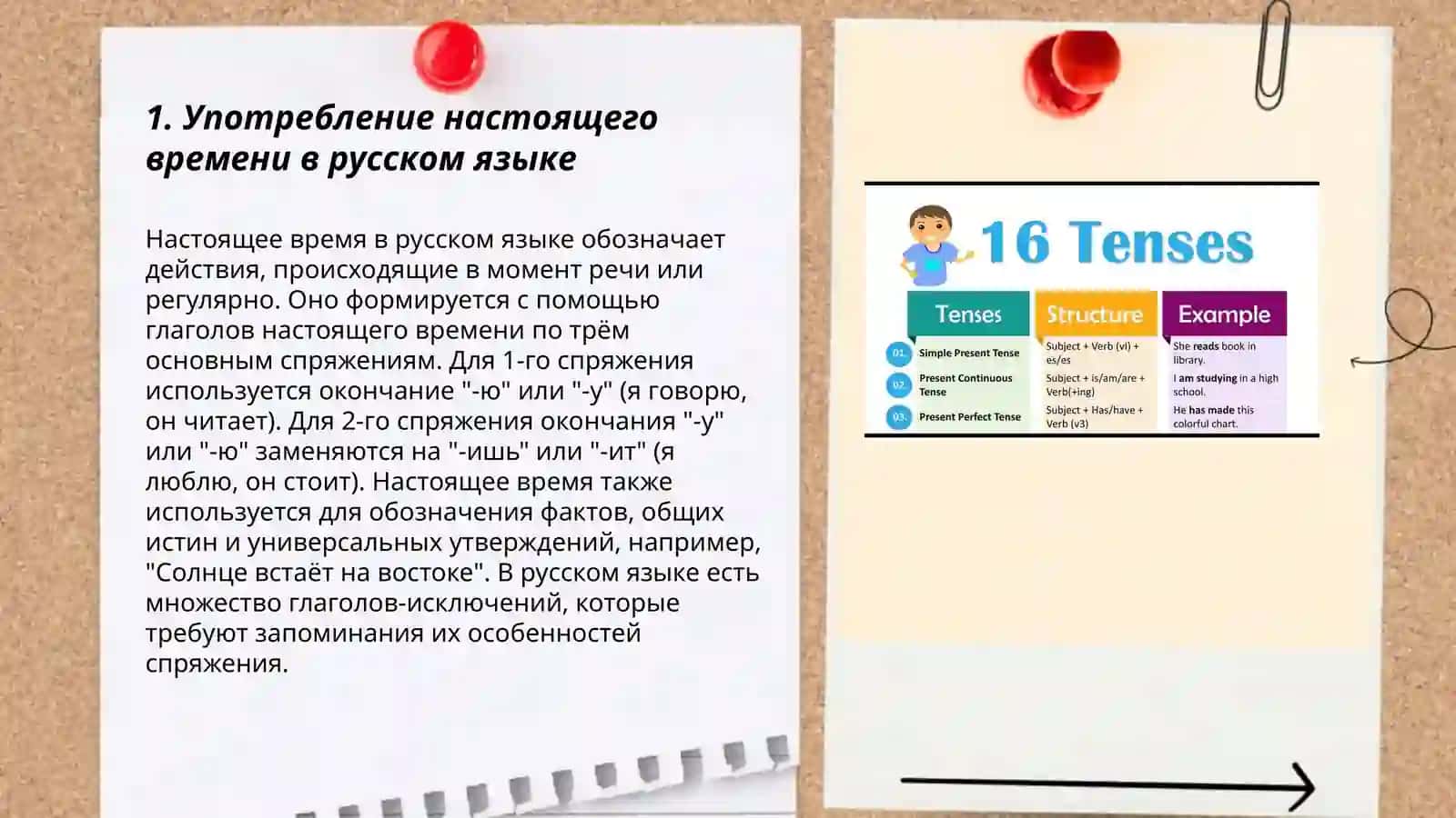 Настоящая время глагола 3