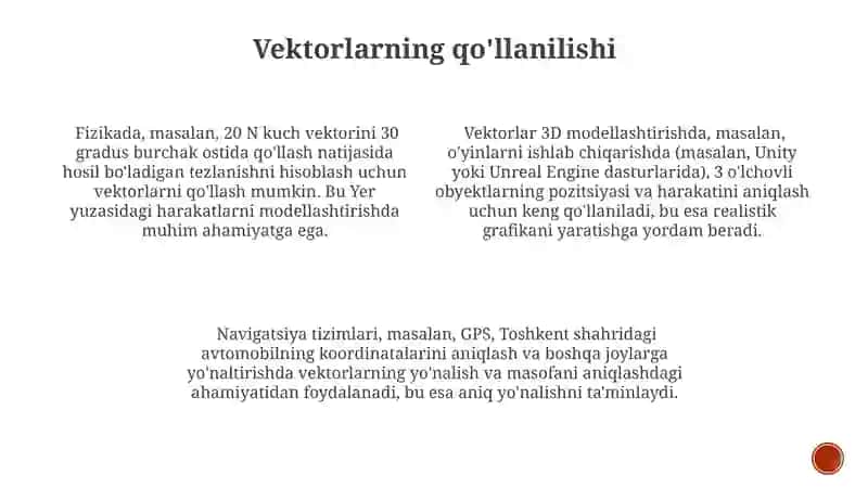 Vektorlar haqida 3