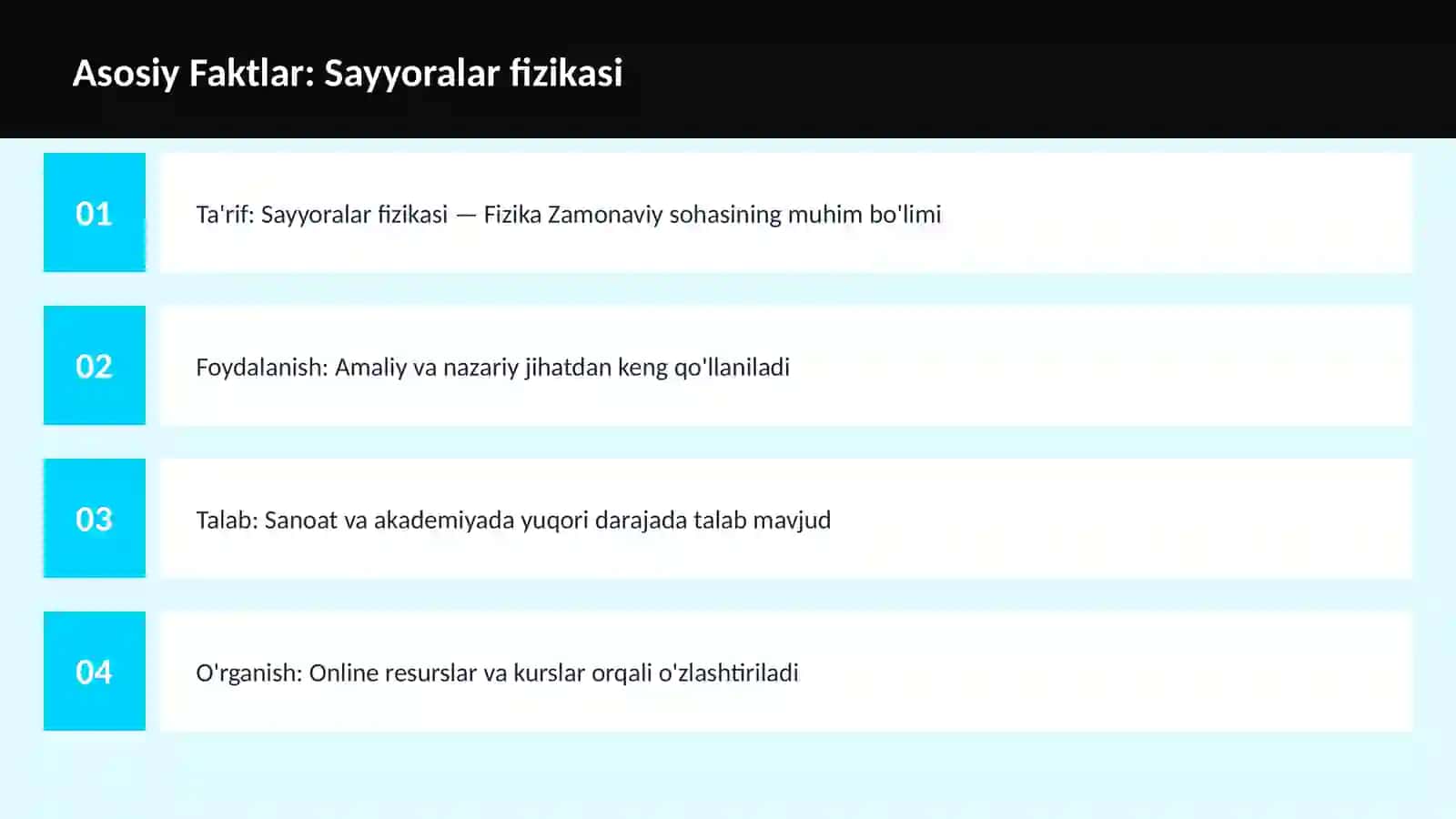 Sayyoralar fizikasi 3
