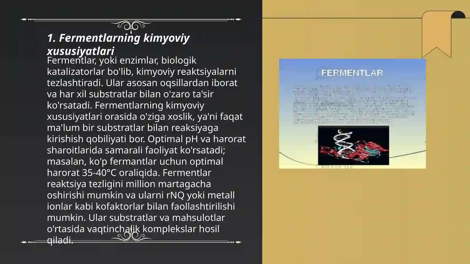 Fermentlar ishtirokida boradigan reaksiyalar 3