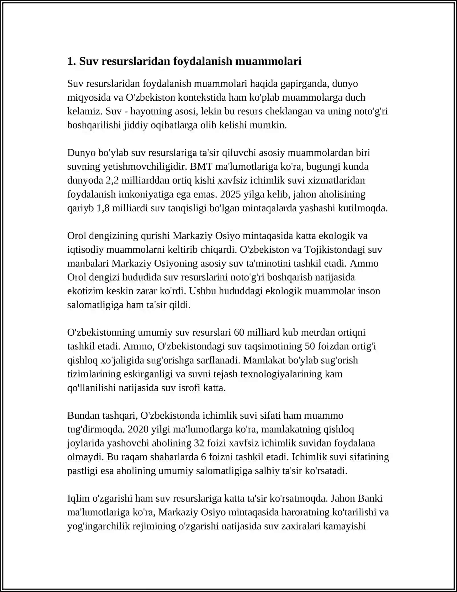 TABIY RESURSLARDAN FOYDALANISH MUAMMOLARI 3