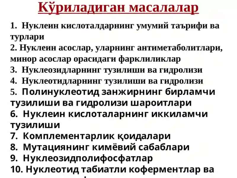 Нуклеозидлар ва нуклеотидлар 3