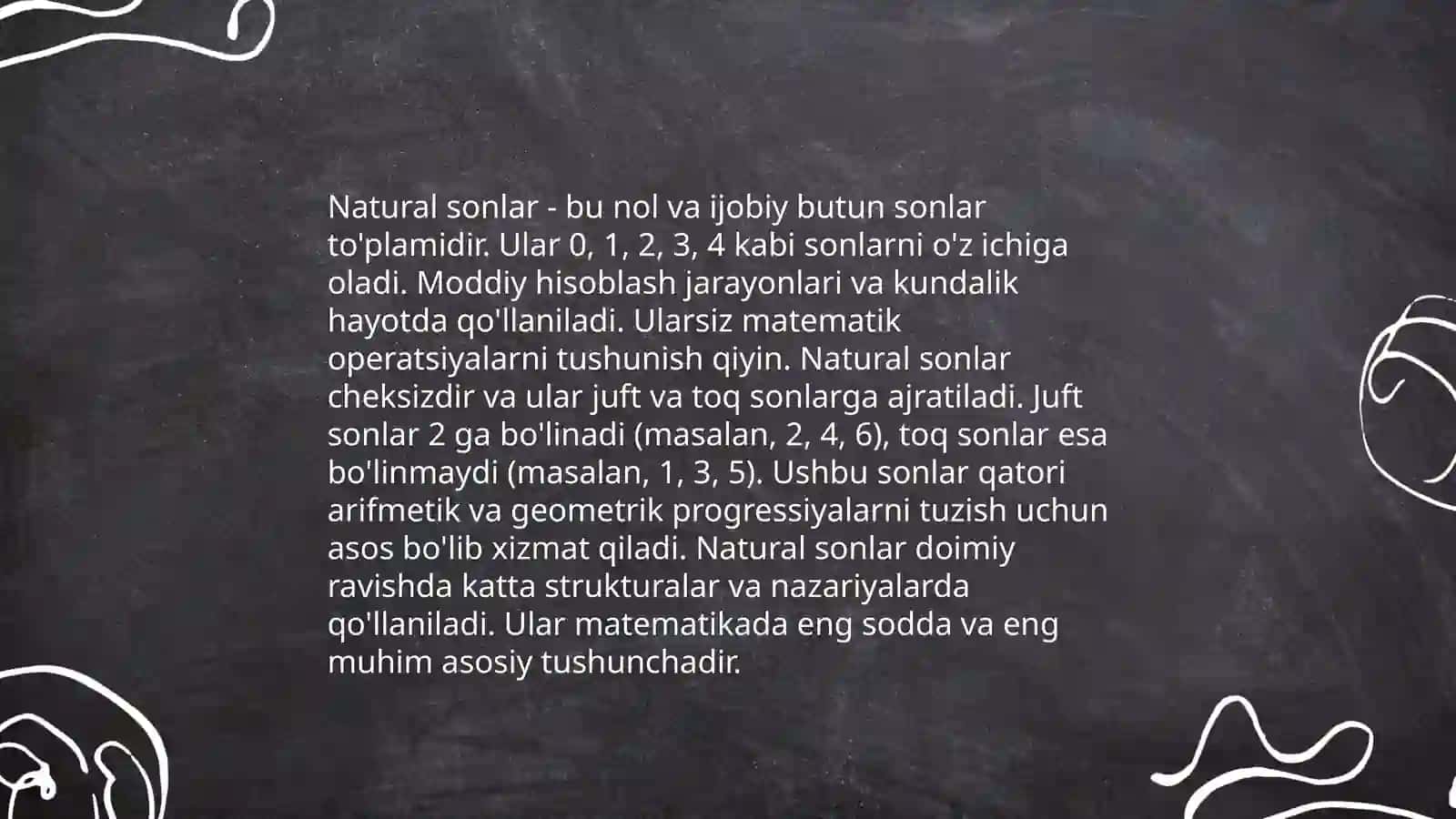 Sistematik sonlar ustida arifmetik amallar 3