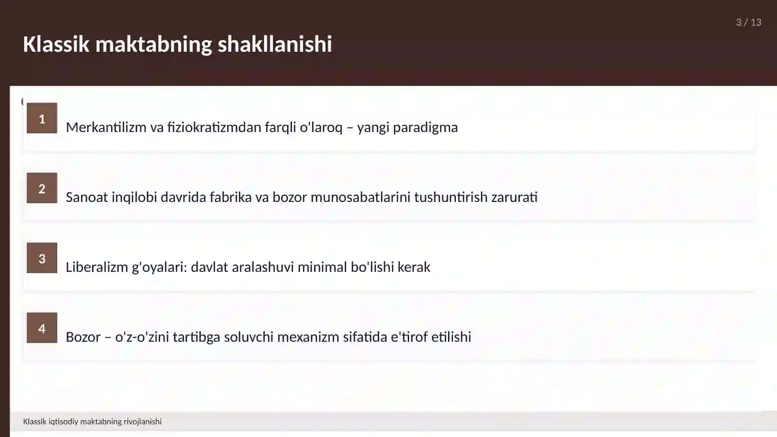 Klassik iqtisodiy maktabning rivojlanishi 3