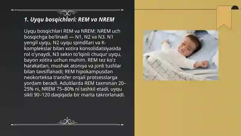 Uyqu, xotira va tush ko'rish 3