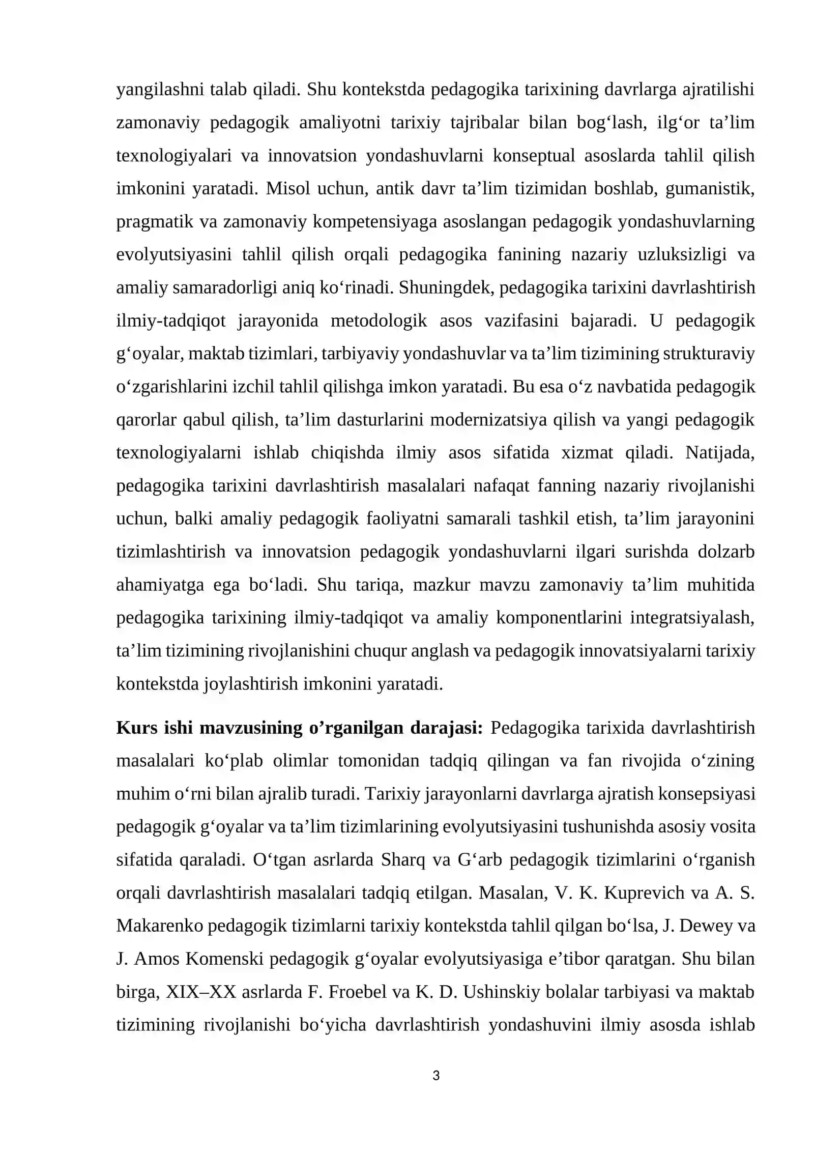 Pedagogika tarixida davrlashtirish masalalari 3