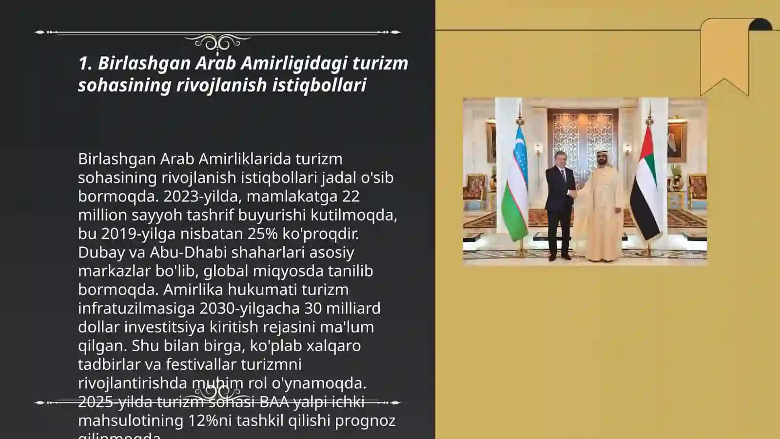 Birlashgan Arab Amirligida turizm sohasidagi imkoniyatlar 3