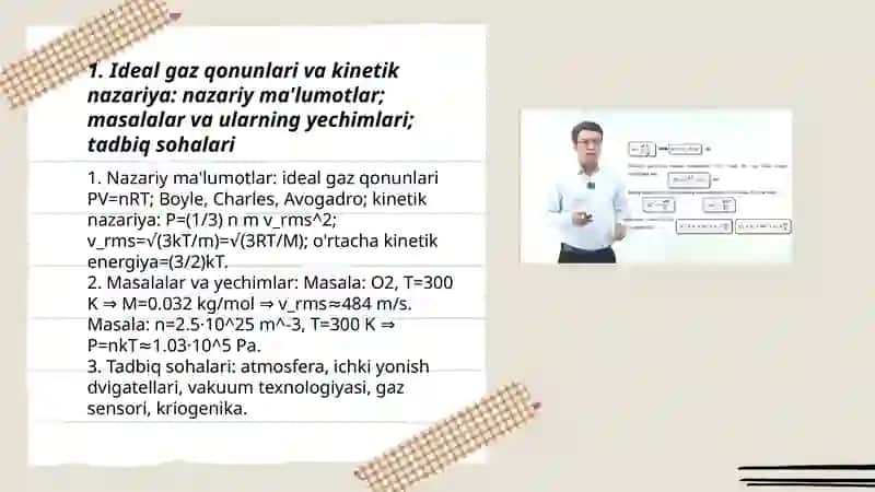 Molekulyar fizika va termodinamika 3