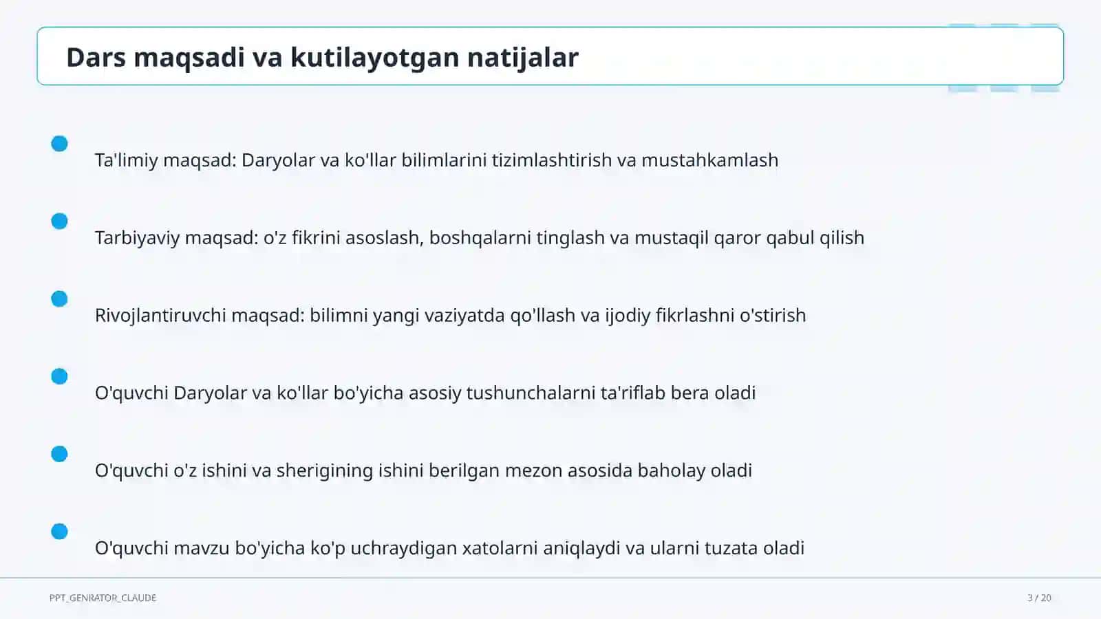 Daryolar va ko'llar (6-sinf) 3