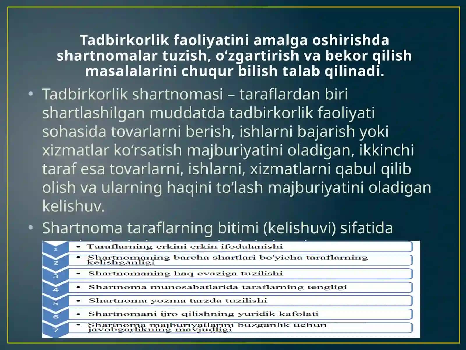 Tadbirkorlik faoliyatidagi shartnomalar 3