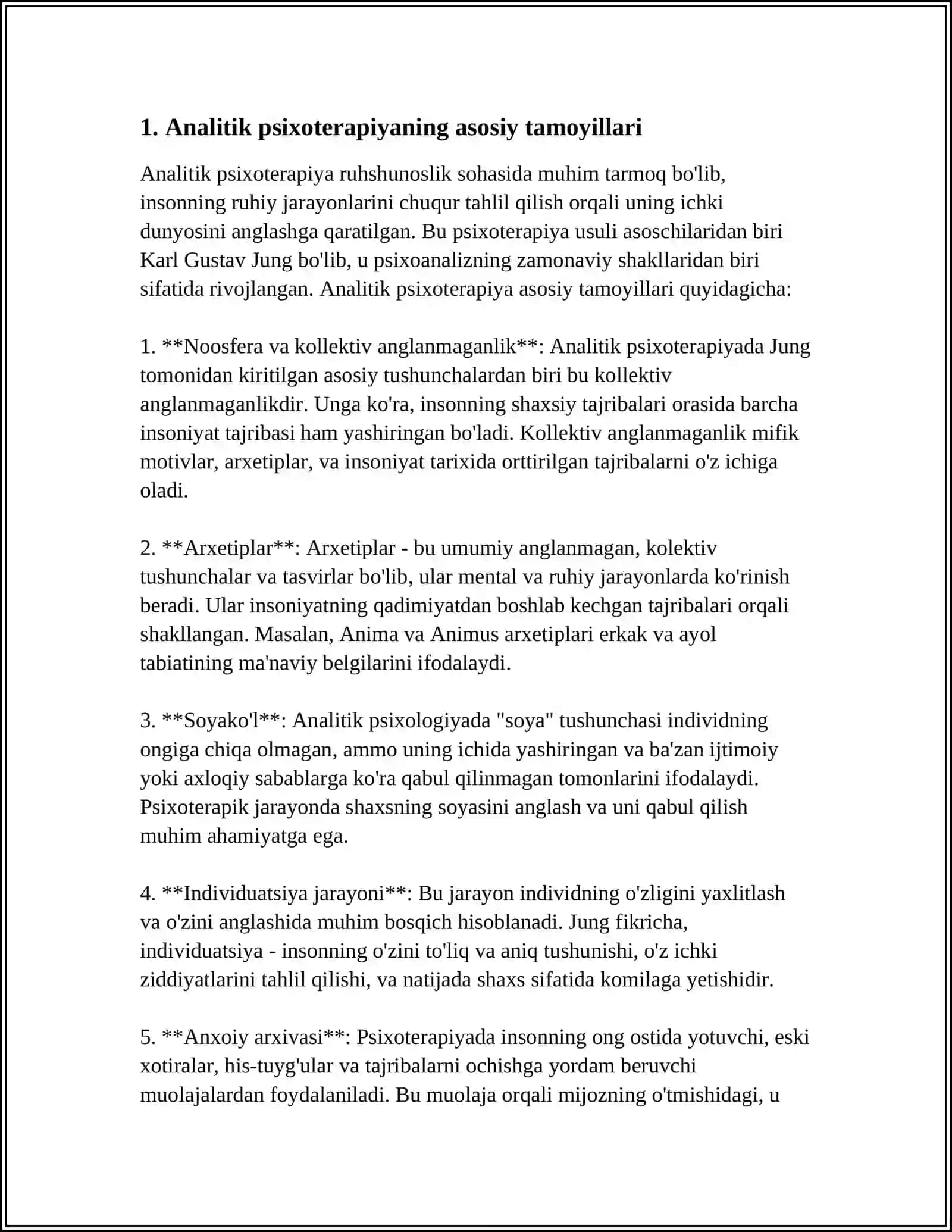 ANALITIK PSIXOTERAPIYA.GESHTALD PSIXOLOGIYA 3