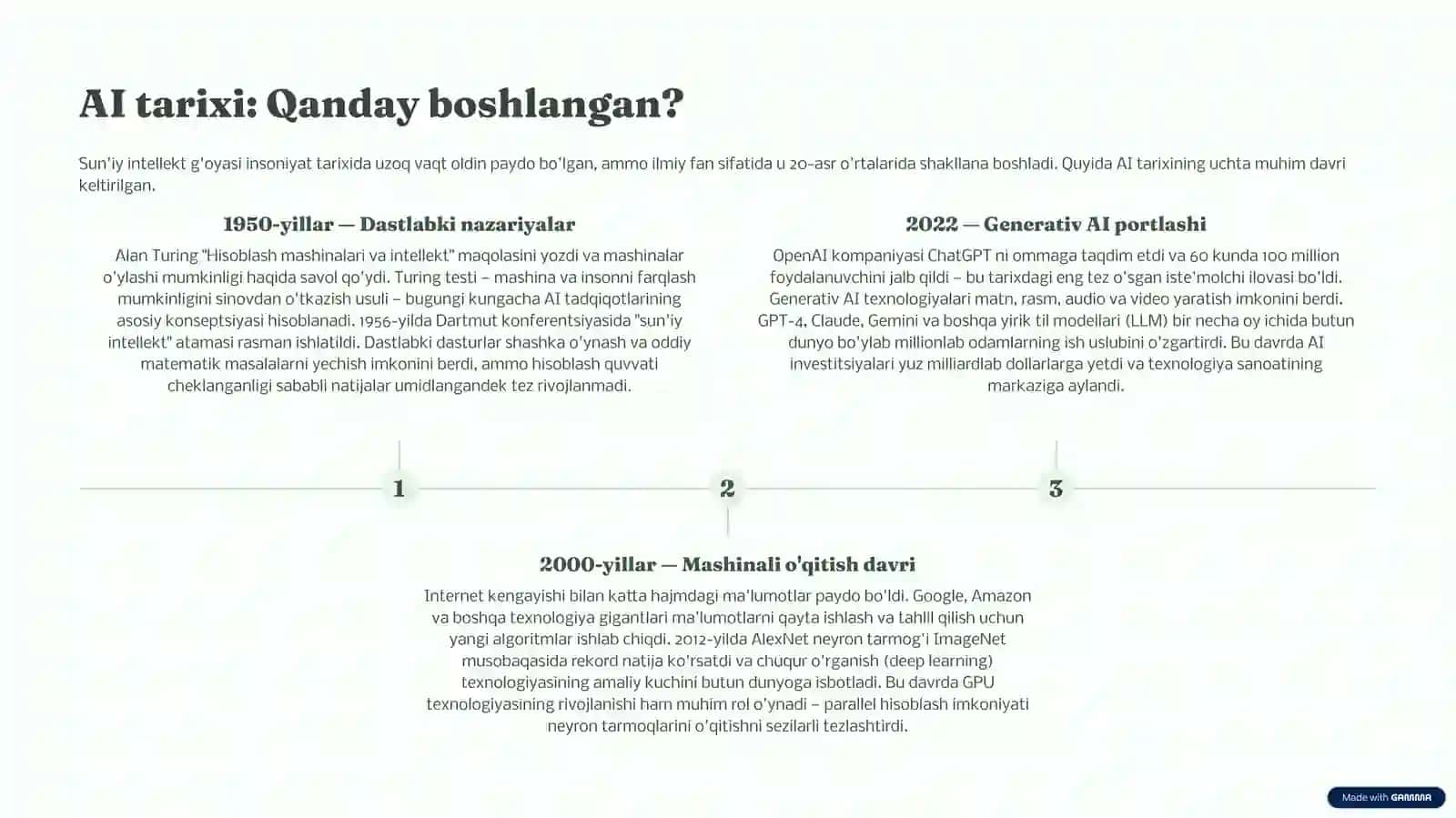 ChatGPT va AI vositalari: Kelajak sari qadam 3