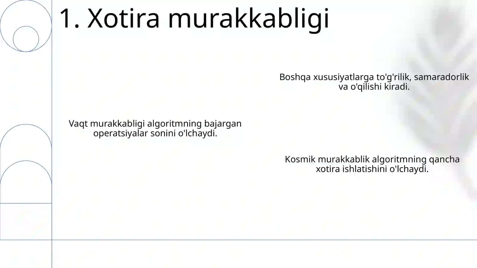 Algoritmning turli xossalari 3