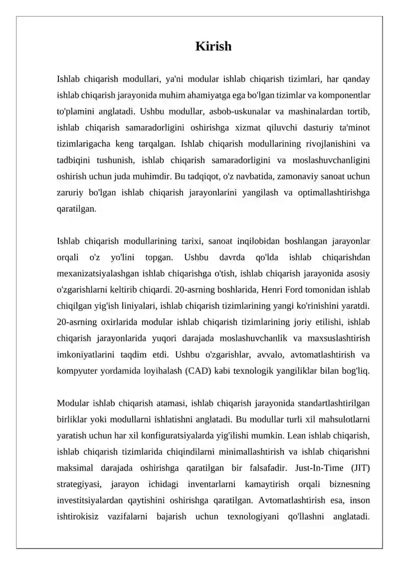 Ishlab chiqarish modullari 3