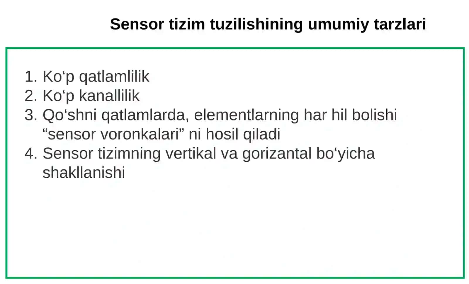 Sensor tizimi fiziologiyasi 3